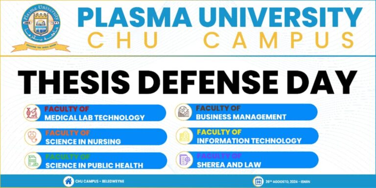 Ardey dhameyay jaamacadda Plasma ee Baladweyne oo soo gunaanaday difaacashada bugaagta qalin Jabinta.