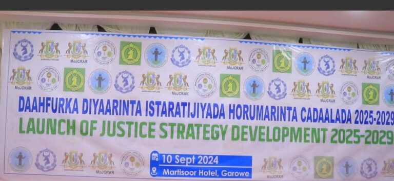 Shirka diyaarinta qorshaha horumarinta cadaaladda Puntland oo lagu qabtay Garoowe.