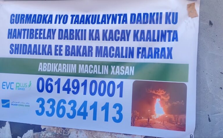 Maamulka degmada Gaalkacyo oo ku baaqay in la caawiyo dad ku hanti beelay dab dhawaan ka kacay  magaaladaasi.