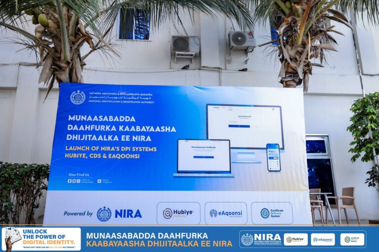 Hay’adda NIRA oo daah furtay saddex nidaam oo saldhig u ah Kaabayaasha Dhijitaalka ah