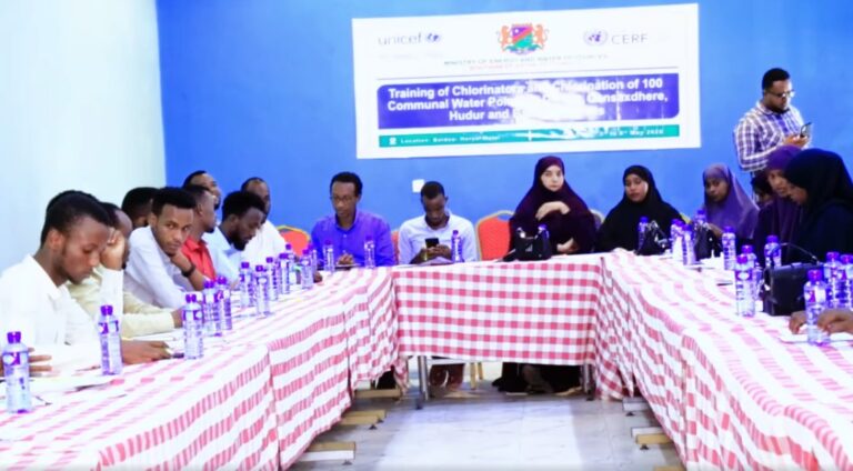 Tababar  lagu baranayo hanaanka daaweynta ceelasha biyaha oo lagu qabtay  magaalada Baydhabo.