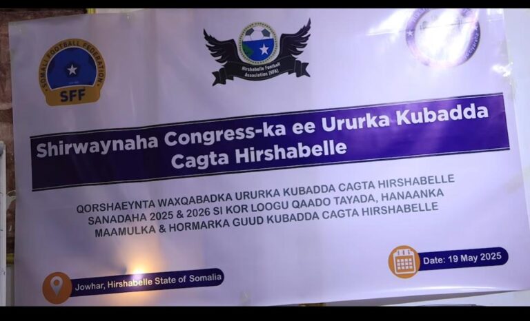 Shir looga hadlayay horumarinta kubadda Cagta oo laga daah furay Jowhar