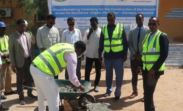 Xafiiska Mashruuca Abaartire oo laga dhagax Dhigay Kismaayo