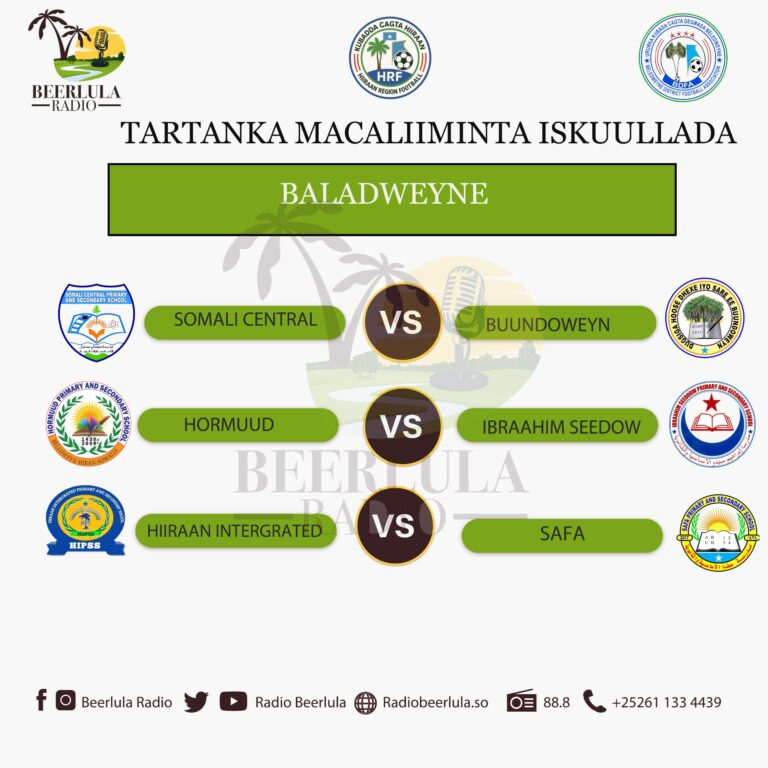 Iskuaadka wareega 2 aad Tartanka macallimiinta iskuulada Baladweyne