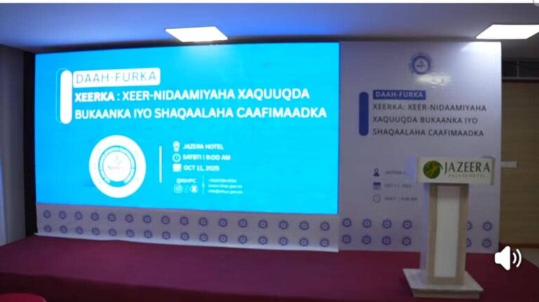 Shir looga hadlaayay  Xeer-nidaamiyaha Xaquuqda Bukaanka iyo Shaqaalaha Caafimaadka oo lagu qabtay Muqdisho